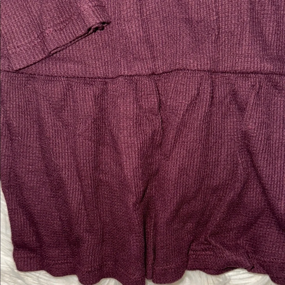 Burgundy Long Sleeve GAP Dress with Buttons